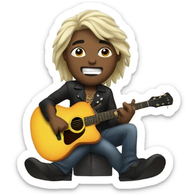 rock musician sticker