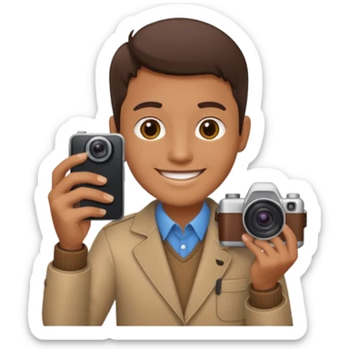 phone and camera vlogger sticker
