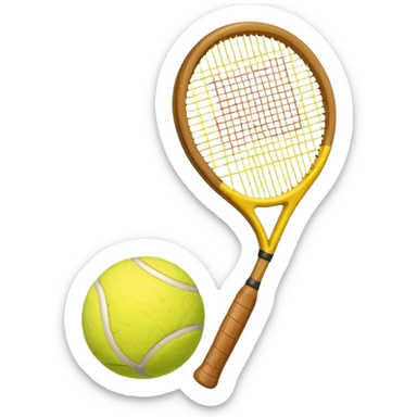 Tennis ball and racquet  sticker