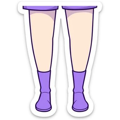 purple dirty knees sticker