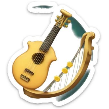 lyre for playing music sticker