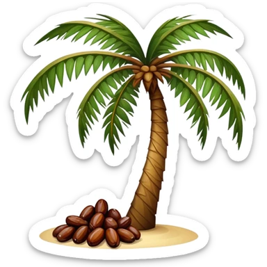 Saudi palm tree with dates sticker