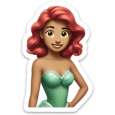 Ariel Disney with just upper body sticker
