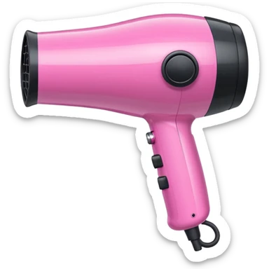 pink hair dryer sticker