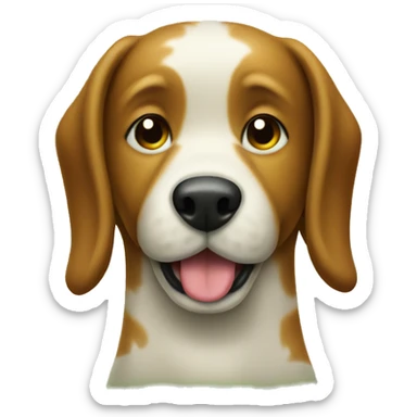 Dog pooping on the lawn sticker