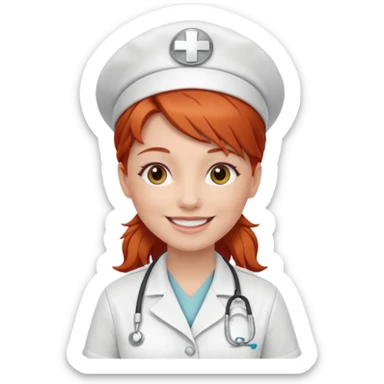 infirmière rousse sticker