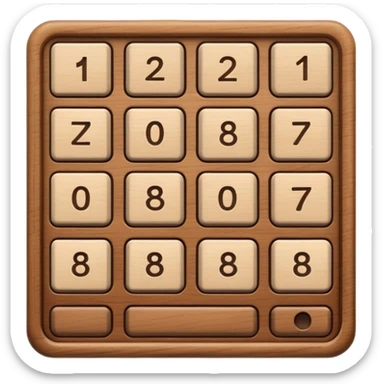 long rectangle wooden keypad sticker