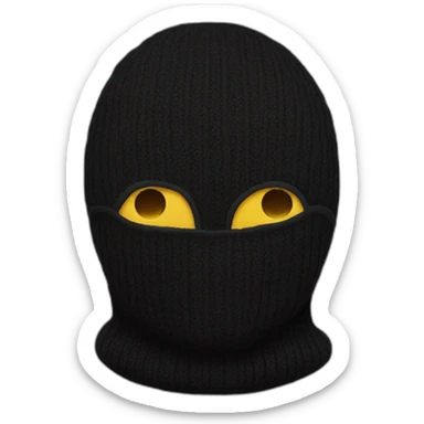 a black wool balaclava sticker