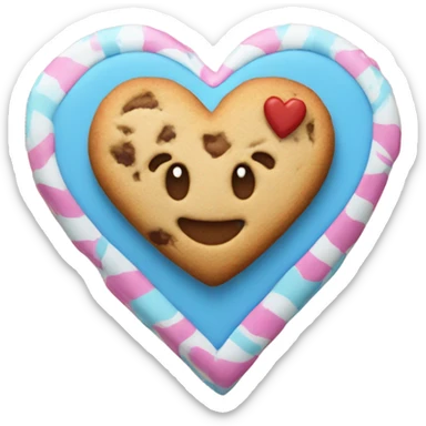 cookie heart with anchor sticker