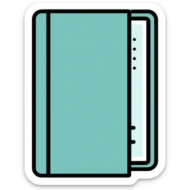 book with 008DA6 teal blue-green color cover sticker