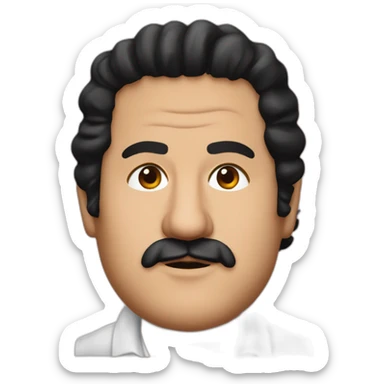 Pablo escobar with a qamis sticker
