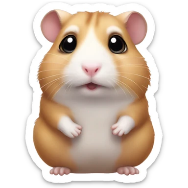 Hamster with puppy eyes sticker