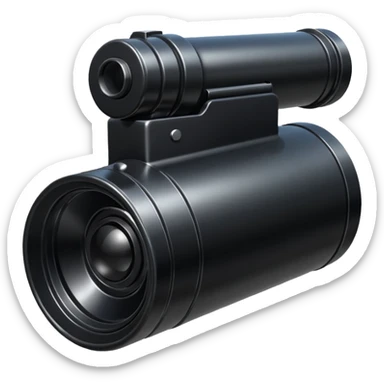 A black shiny canon sticker