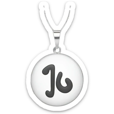 j shaped pendant sticker
