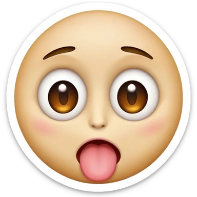 a tongue sticking out emoji with wide eyes  sticker