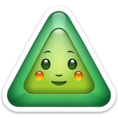 triangulo hacia arriba verde sticker