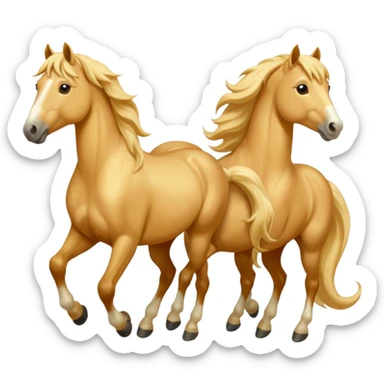 Three palomino horse sticker