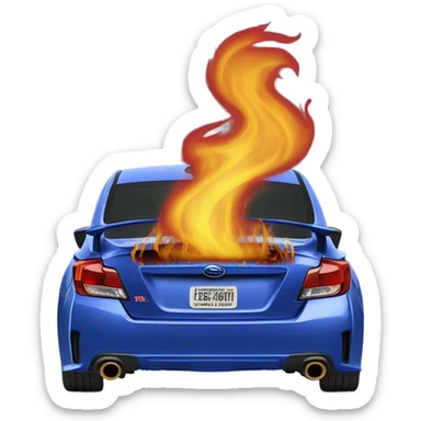 2022 Subaru WRX shooting flames from exhaust sticker