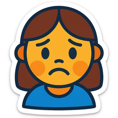 sad girl emoji sticker