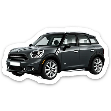 Mini countryman 2016 full dark grey color speeding sticker