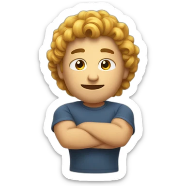 Un ado qui fait un curl biceps sticker