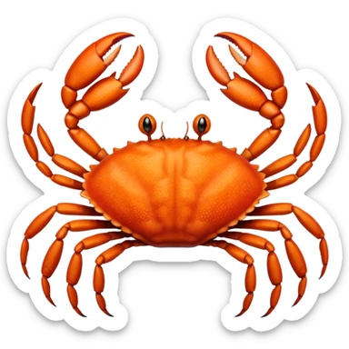 A crab with a total of eight legs sticker
