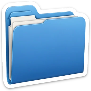 blue file folder sticker