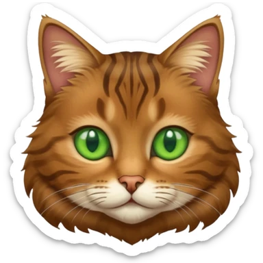 A european cat brown sticker