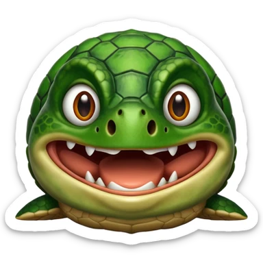 Screaming turtle sticker