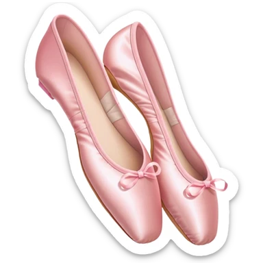 Pink ballet pointe shoes sticker
