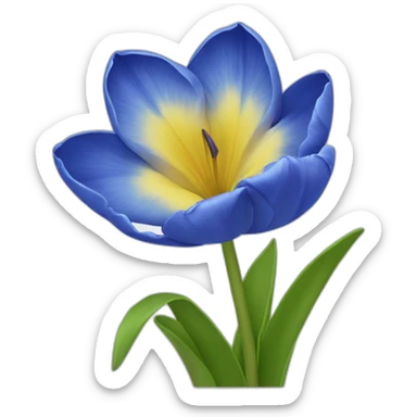 Tulipanes azules sticker