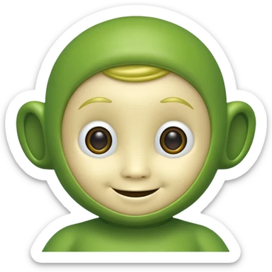 teletubby green sticker