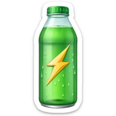 glass bottle energy drink sticker