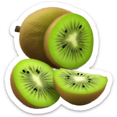 3d kiwi fruit sticker
