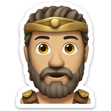 Spartacus wit french beard sticker