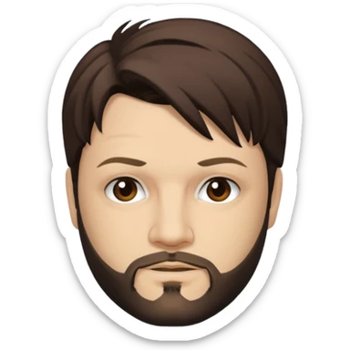 Bam Margera with dark brown hair sticker