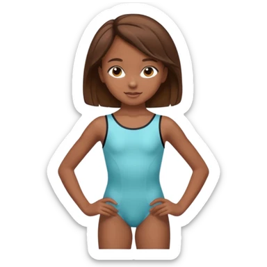 Una patinadora de 12 años y es morena de pelo y lleva un mallott super bonito sticker