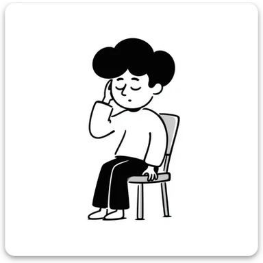 A pale person feeling dizzy and fatigued due to anemia sticker