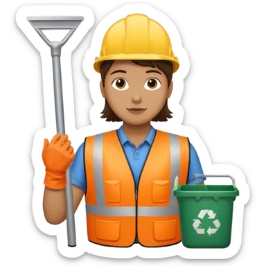 Waste Management, safety vest, trash picker sticker