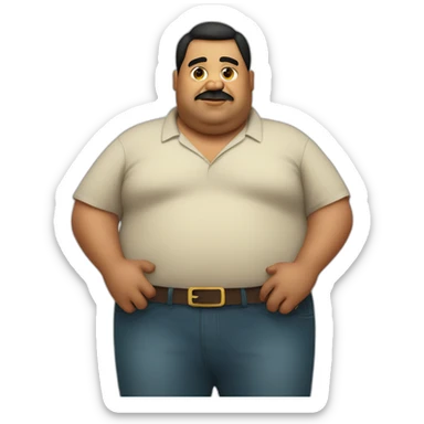 Fat Mexican man sticker