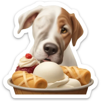 Bassotto che lecca gelato e dice "buongiorno" sticker