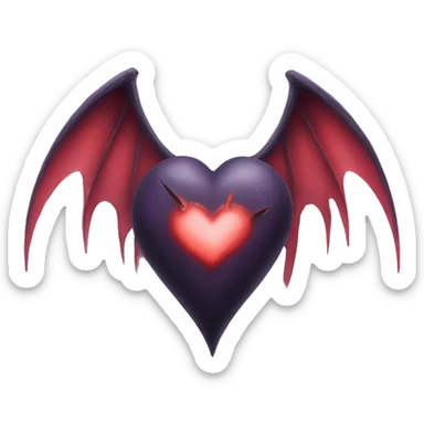  A heart with demonic wings sticker