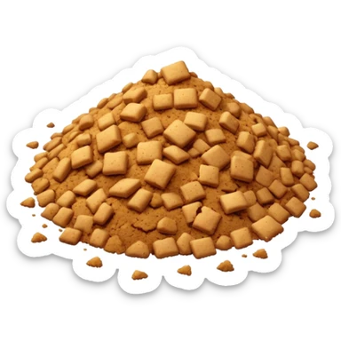 No así no tipo migajas pocas tiradas en el suelo  sticker