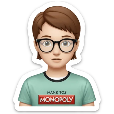 monopoly nerd sticker