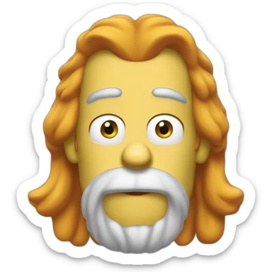 Homer avec des cheuveux roux sticker