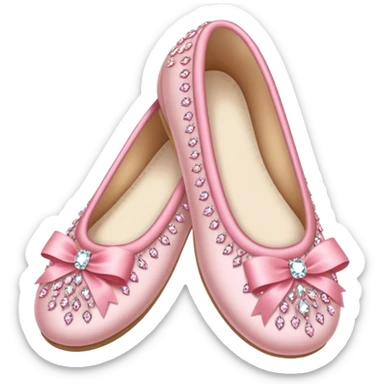 pink rhinestone ballerina slippers sticker