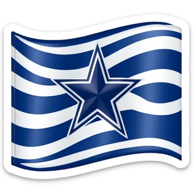 Dallas cowboys flag sticker