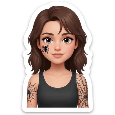 Spider girl - clear emoji sticker
