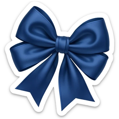 Navy blue bow sticker