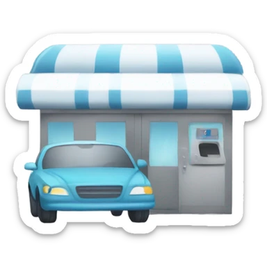 minimal appointment booking emoji for car wash sticker